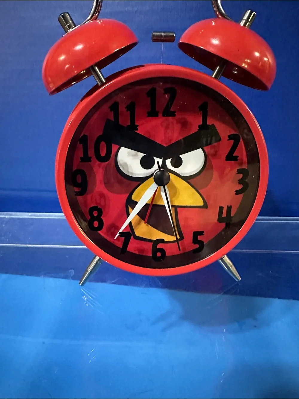 Disney Angry Birds Red Twin Bell Vintage Alarm Clock